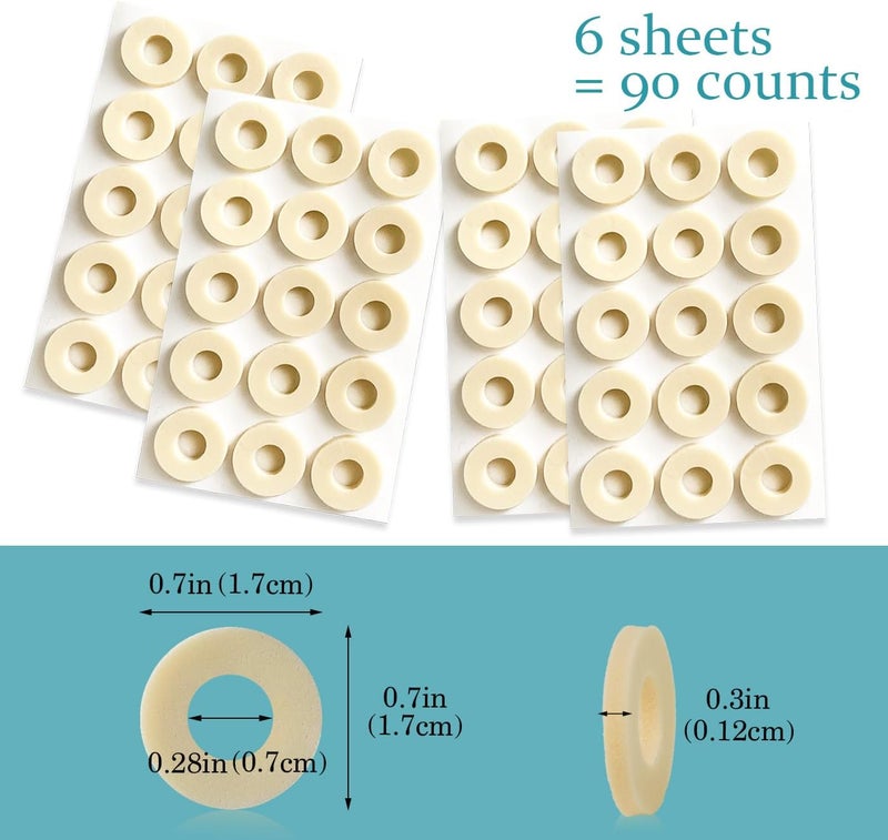 Decproch Callus Cushions, Round Corn Pads, Foam Padding with Self-Stick Adhesive, Protects Toes, Foot and Heel from Rubbing and Friction, Pain Relief from Calluses, Corns, Blisters (90 Count, Small Size) - Image 5